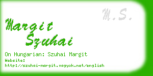 margit szuhai business card